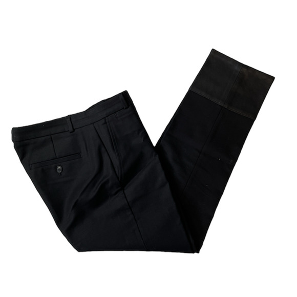 Banana Republic Black Pants with Leather Cuffs Size 4 - Picture 3 of 12